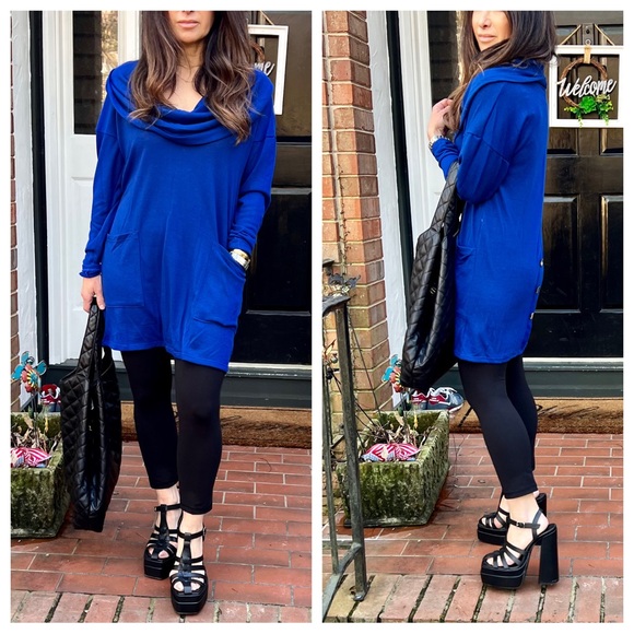 #30 Boho Soft knit Hacci Top with front pockets - Picture 2 of 3